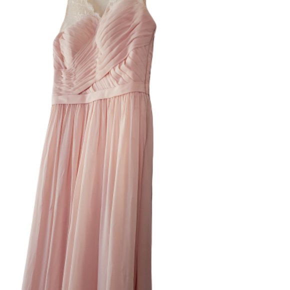 Azazie Dresses Azazie Blush Pink Sleeveless Long Bridesmaid Dress